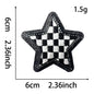 Checkered Star Sequin Patch Iron Hat Patch Trucker Hat Patch