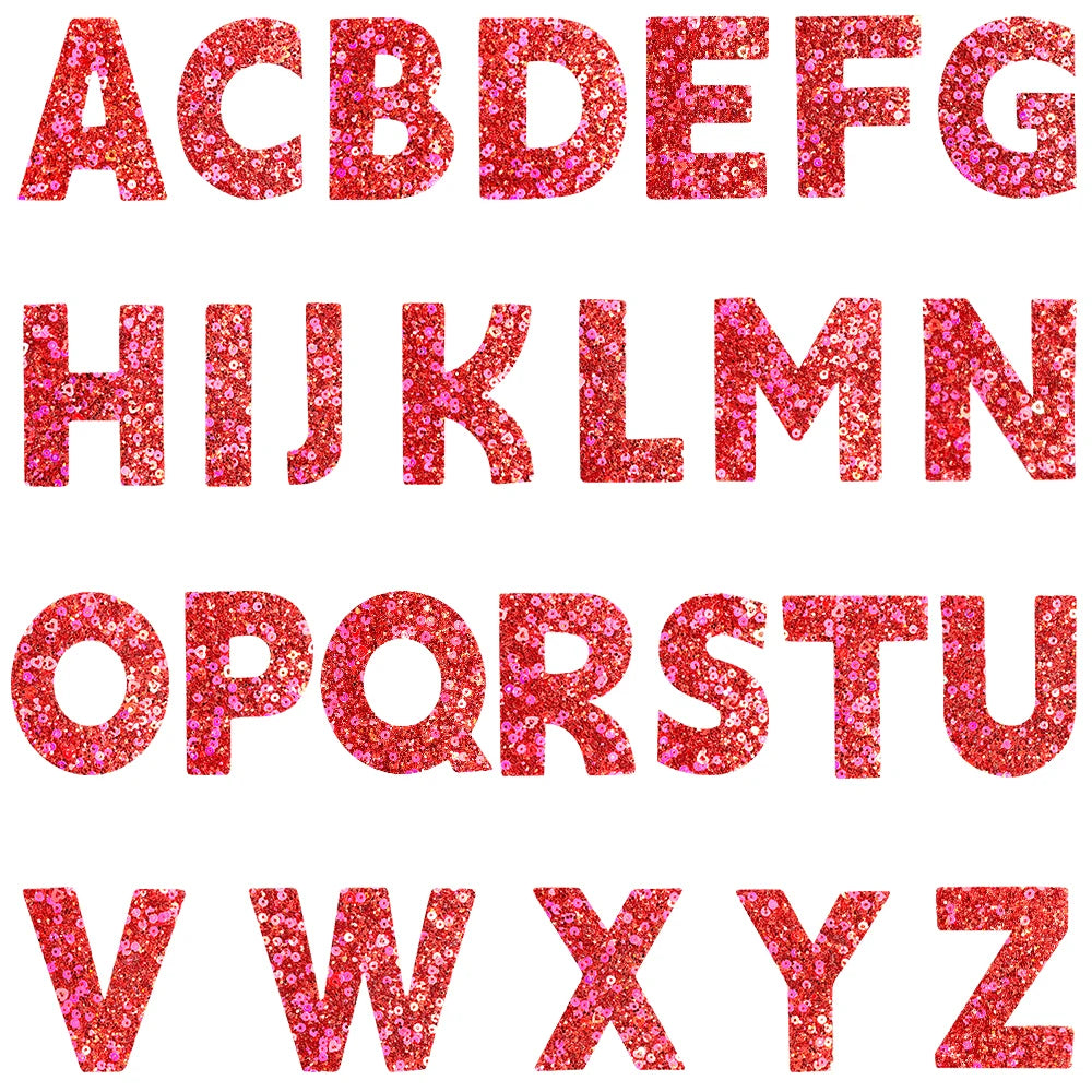 Bling DIY Iron-On Patches A-Z Alphabet