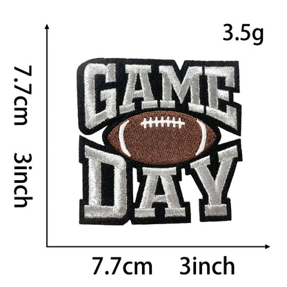 Sport 3IN Football Game Day Embroidery Patch - Clpatch