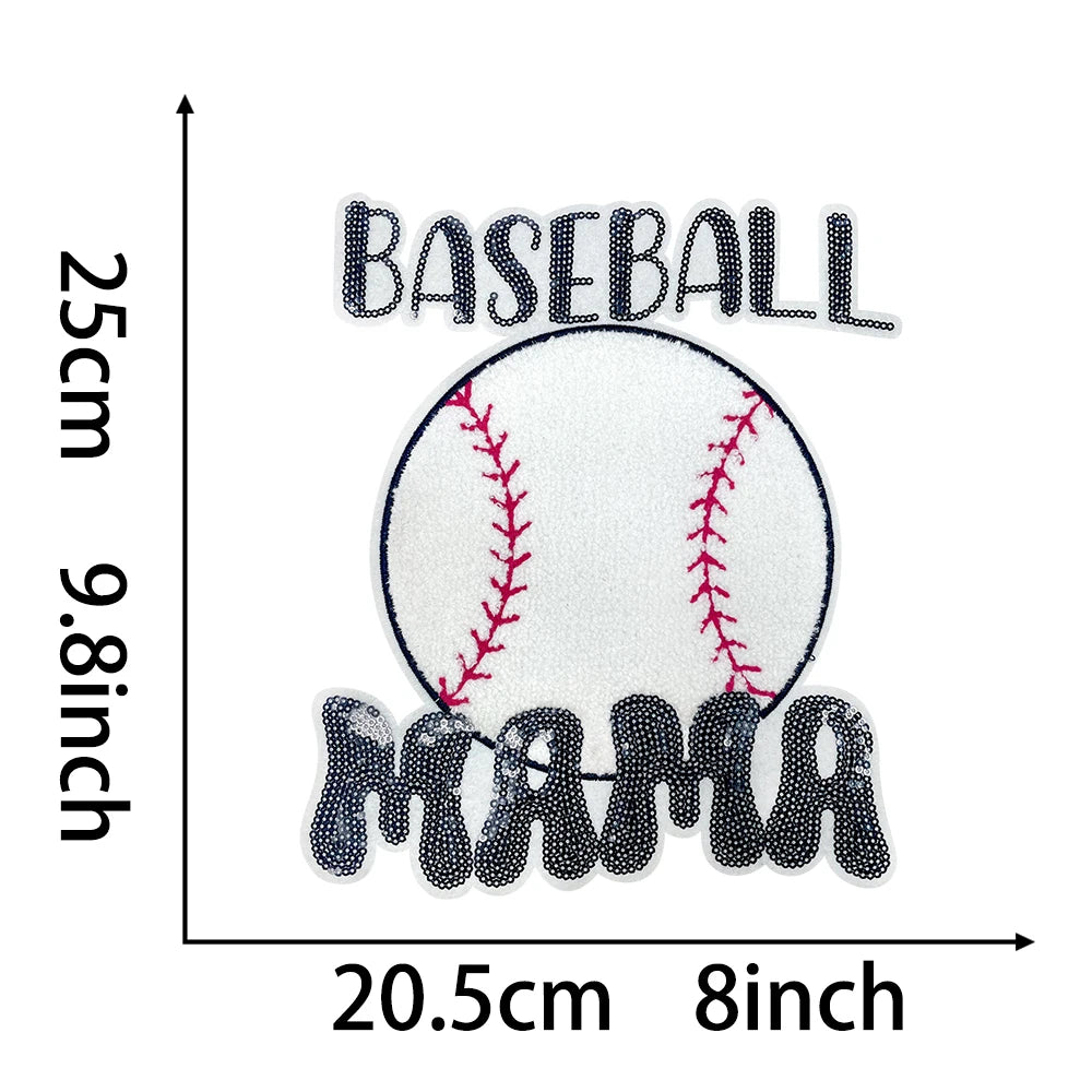 Basketball Sequin Game Day Iron-on Patches big patch