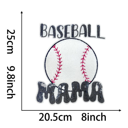 Basketball Sequin Game Day Iron-on Patches big patch