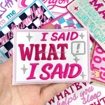 phrases Hats small Patches