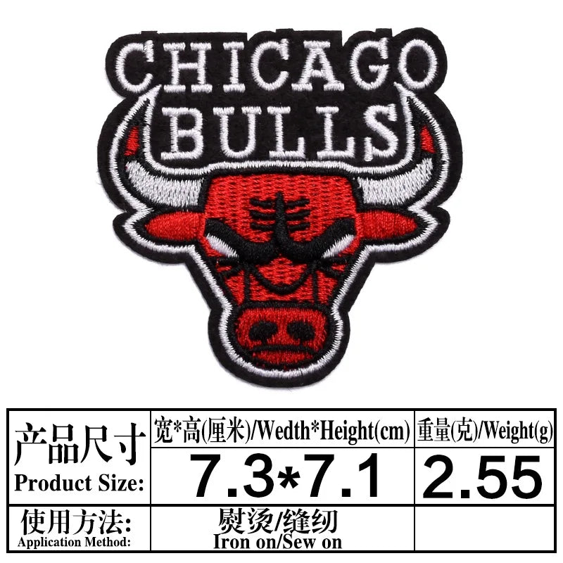 Basketball Team Patch Heat Press Sports Basketball Club logo Iron on Patches for Basketball