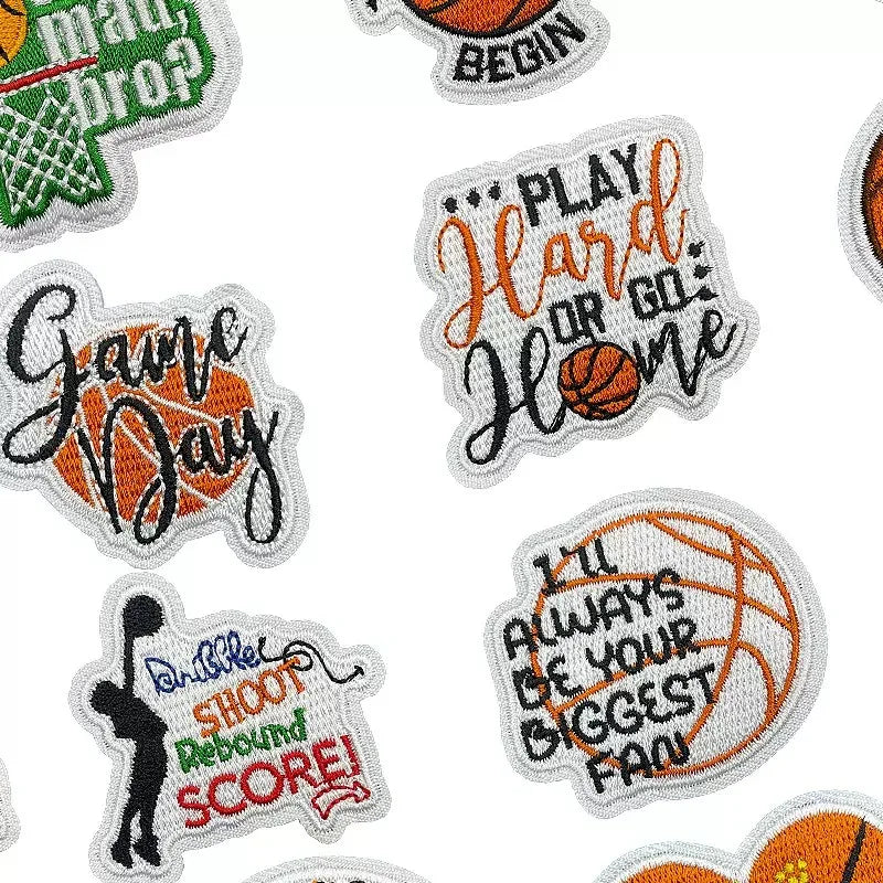 Wholesale Sport Basketball Iron-On Embroidery Patches
