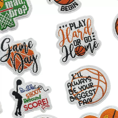 Wholesale Sport Basketball Iron-On Embroidery Patches