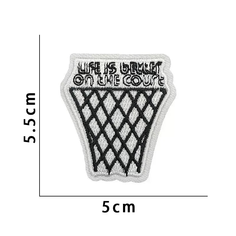 Wholesale Sport Basketball Iron-On Embroidery Patches