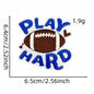 3 pcs Football Patches Hats Iron-On with Love for Football