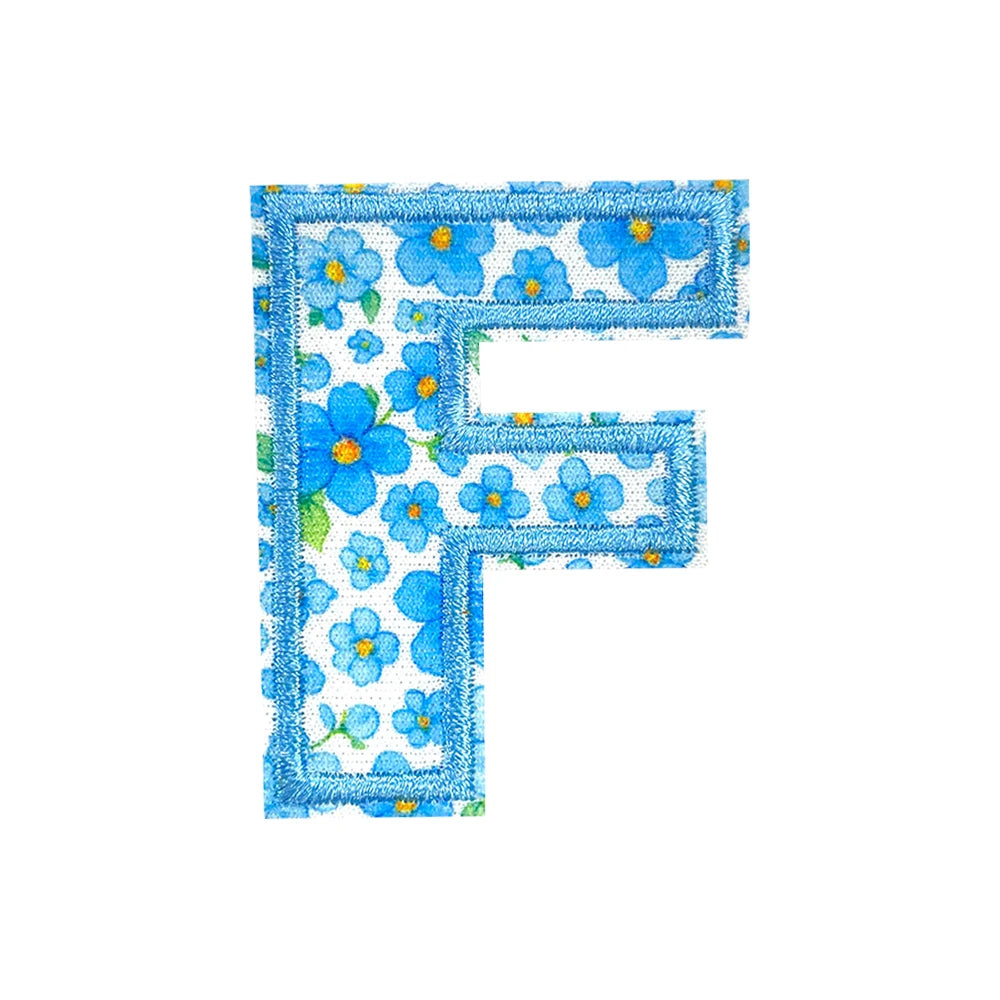 Floral Letter 5cm Patch Sets Easy-to-Use Iron-on Style