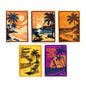 5 Pcs Retro Beach Sunset Embroidery Patch Set Iron on Tropical Palm Tree