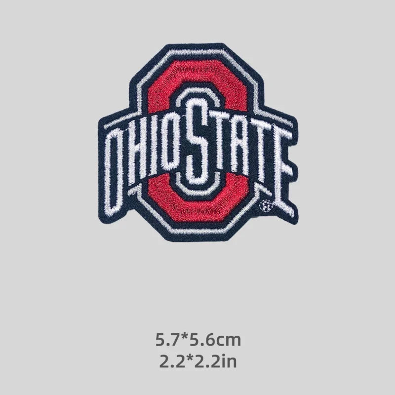 10 pcs NCAA Patches University and College Iron on Embroidery Patches for Cap