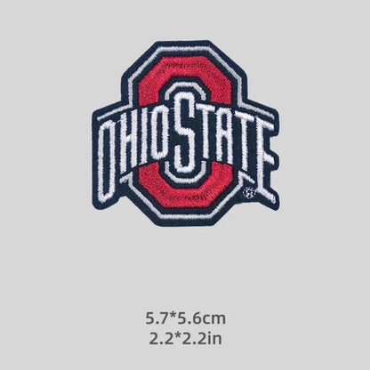 10 pcs NCAA Patches University and College Iron on Embroidery Patches for Cap