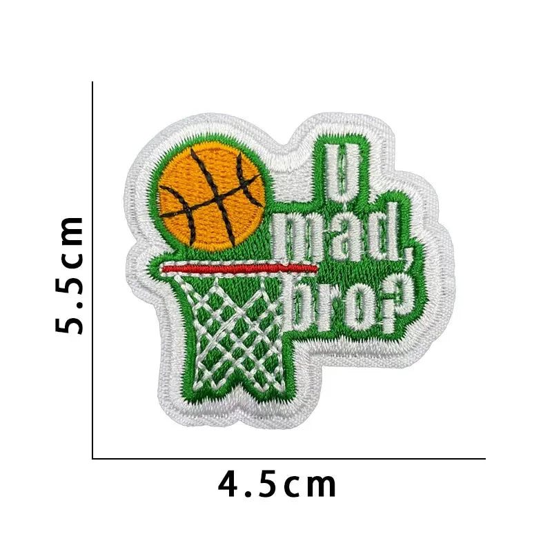 Wholesale Sport Basketball Iron-On Embroidery Patches