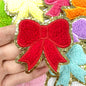 Chenille Bow  Patches