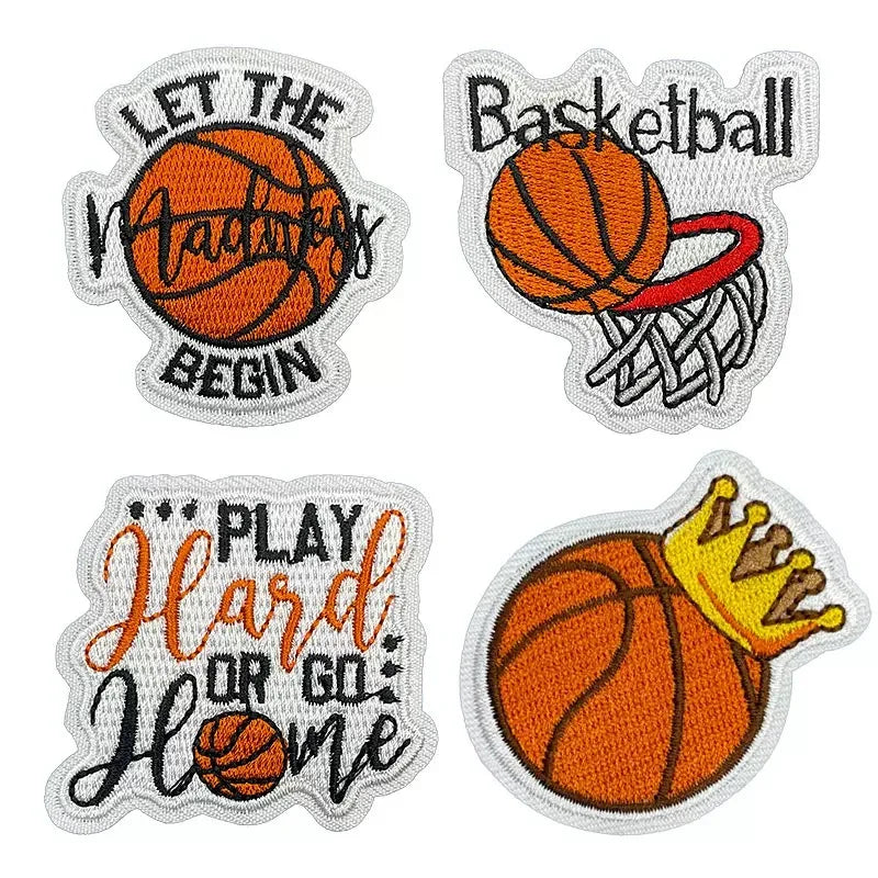 Wholesale Sport Basketball Iron-On Embroidery Patches