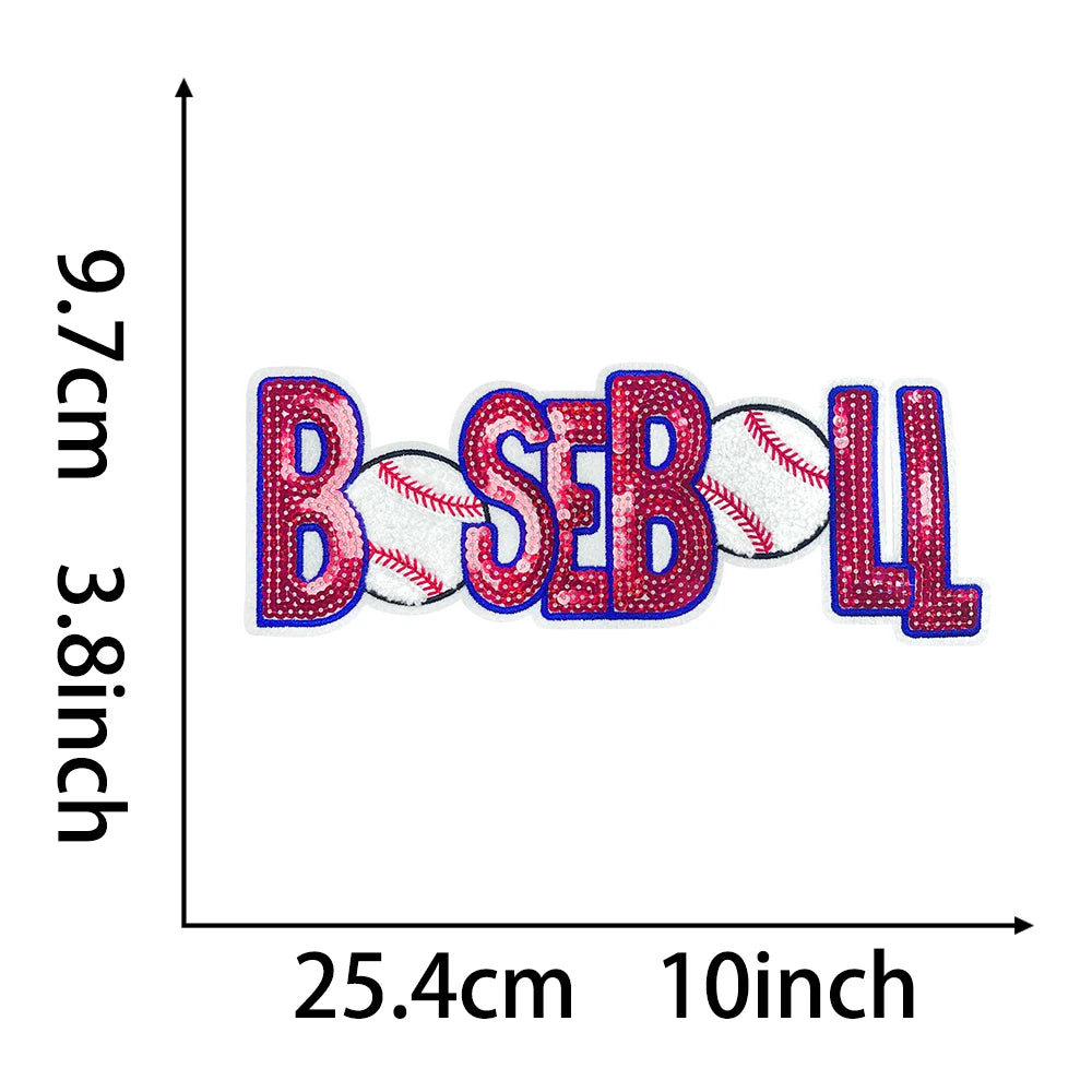 Basketball Sequin Game Day Iron-on Patches big patch