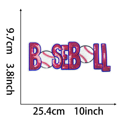 Basketball Sequin Game Day Iron-on Patches big patch