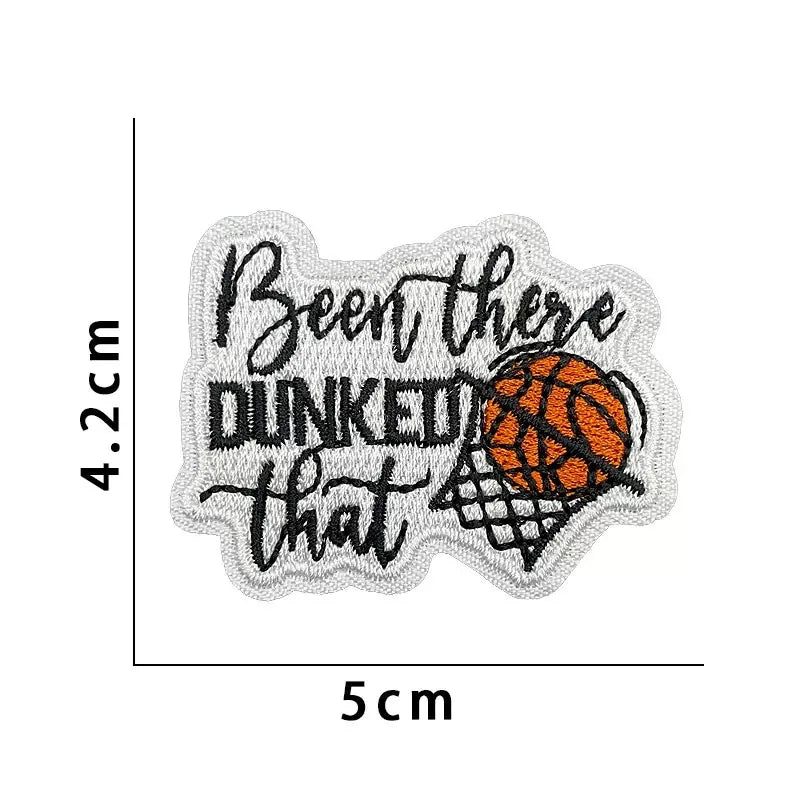 Wholesale Sport Basketball Iron-On Embroidery Patches