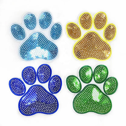 Paw Print Patch Sequin  Shape Patches