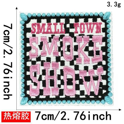 Wholesale Hat Personalization Small Embroidered Patches Game Day MAMA Trucker Hat Patches Iron on for Mama Women Backpacks