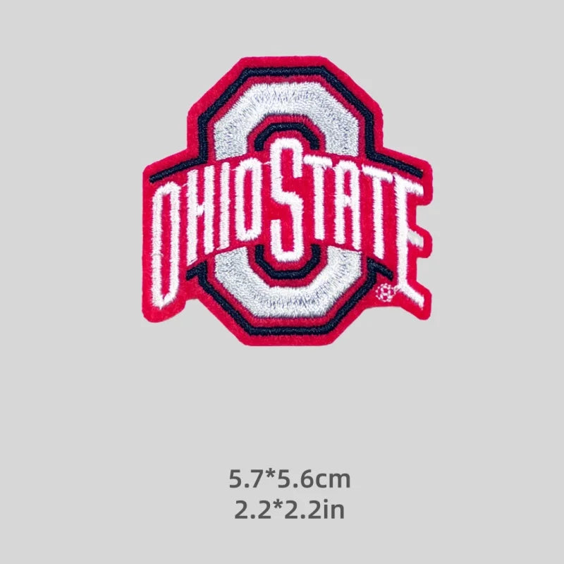 10 pcs NCAA Patches University and College Iron on Embroidery Patches for Cap