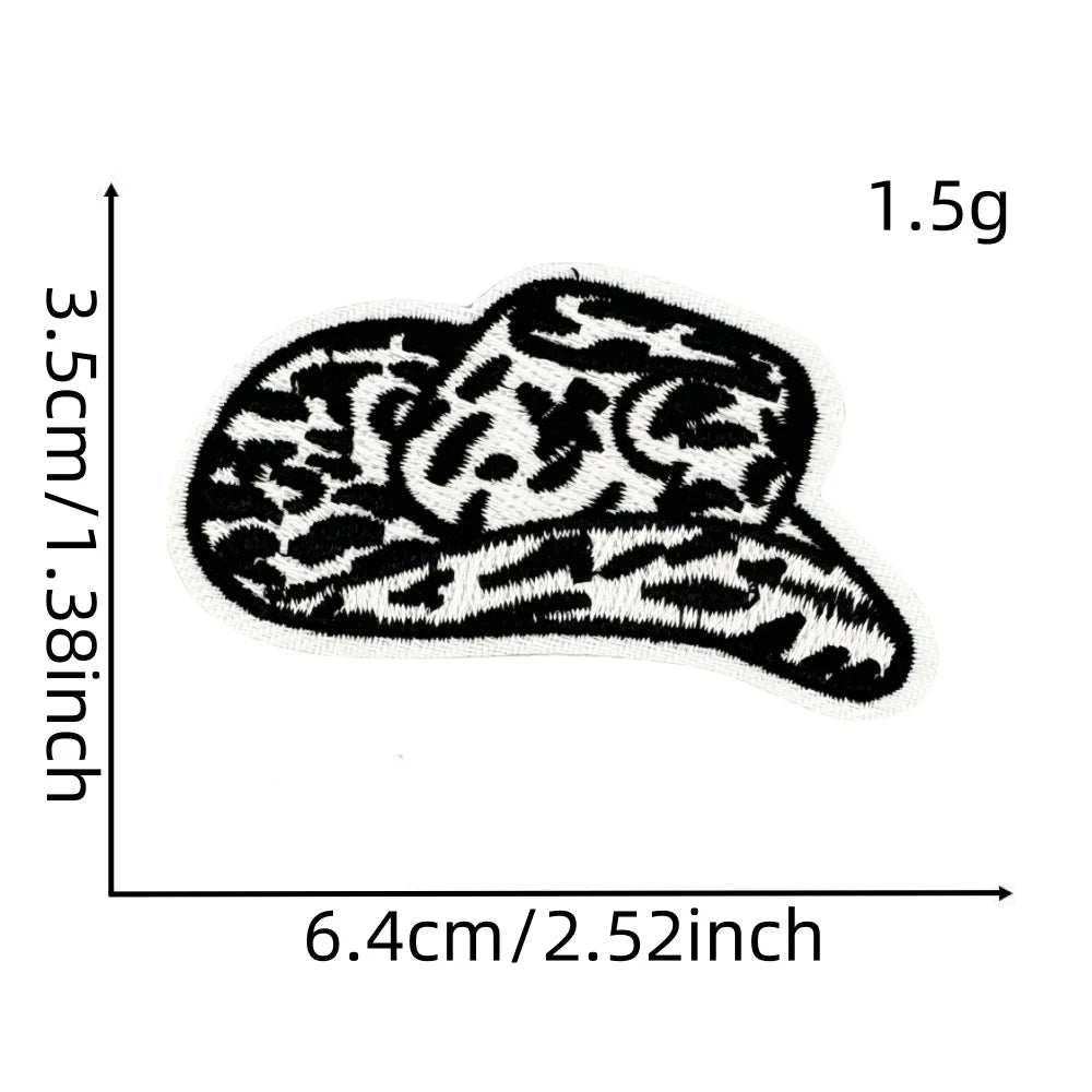 Western Style Iron-On Dolly Logo Design Badges Fabric Tucker Hat Clothing