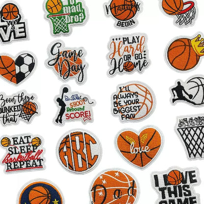 Wholesale Sport Basketball Iron-On Embroidery Patches