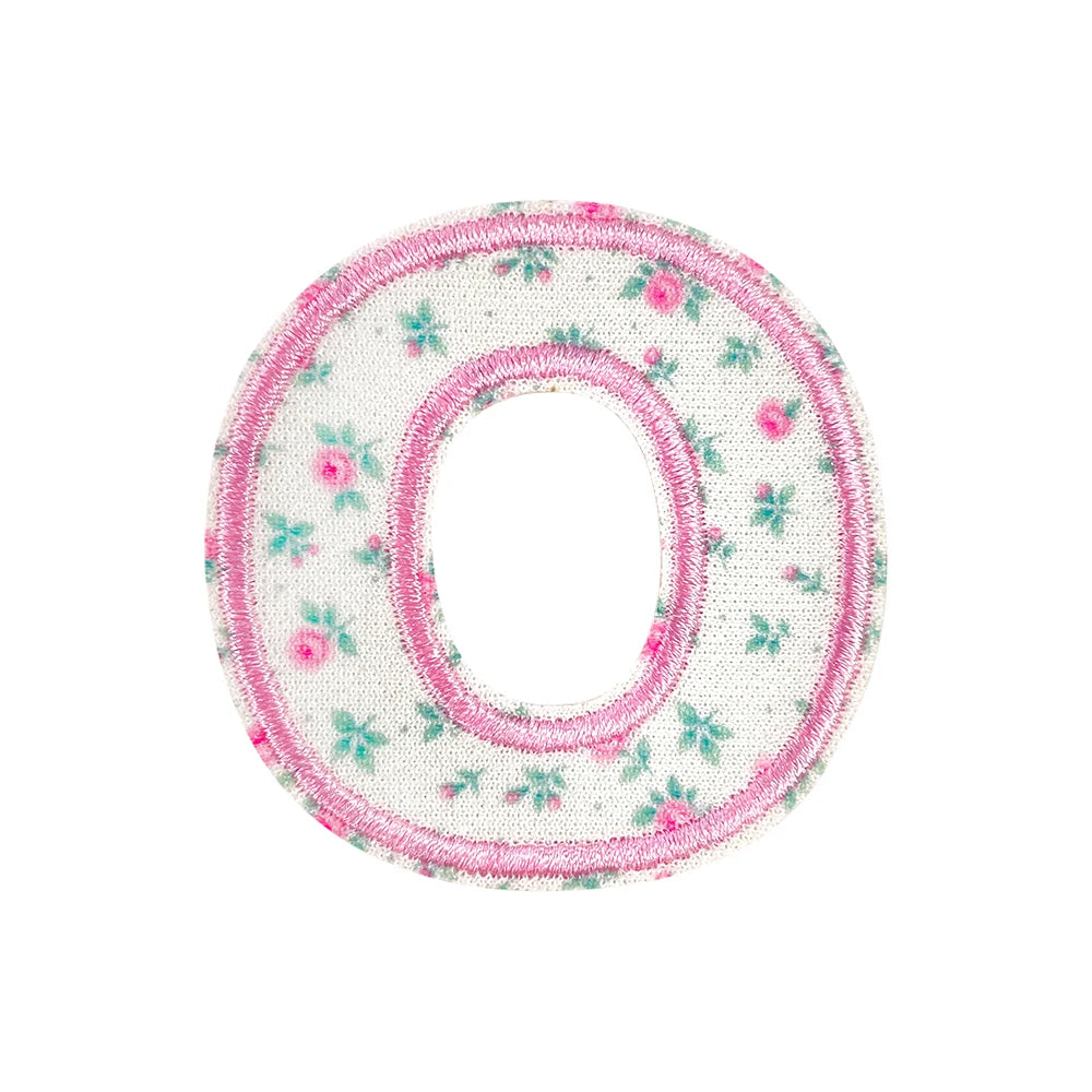 Floral Letter 5cm Patch Sets Easy-to-Use Iron-on Style