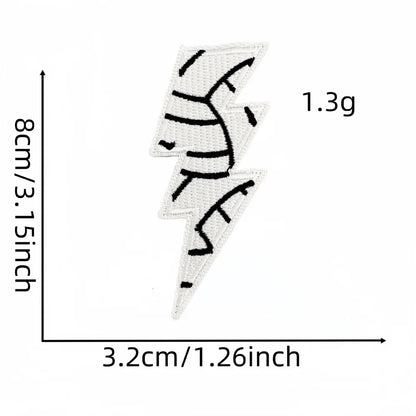 10 pcs Sports Ball Lightning Bolt Patch