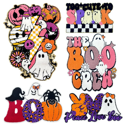Halloween boo vibes big patches