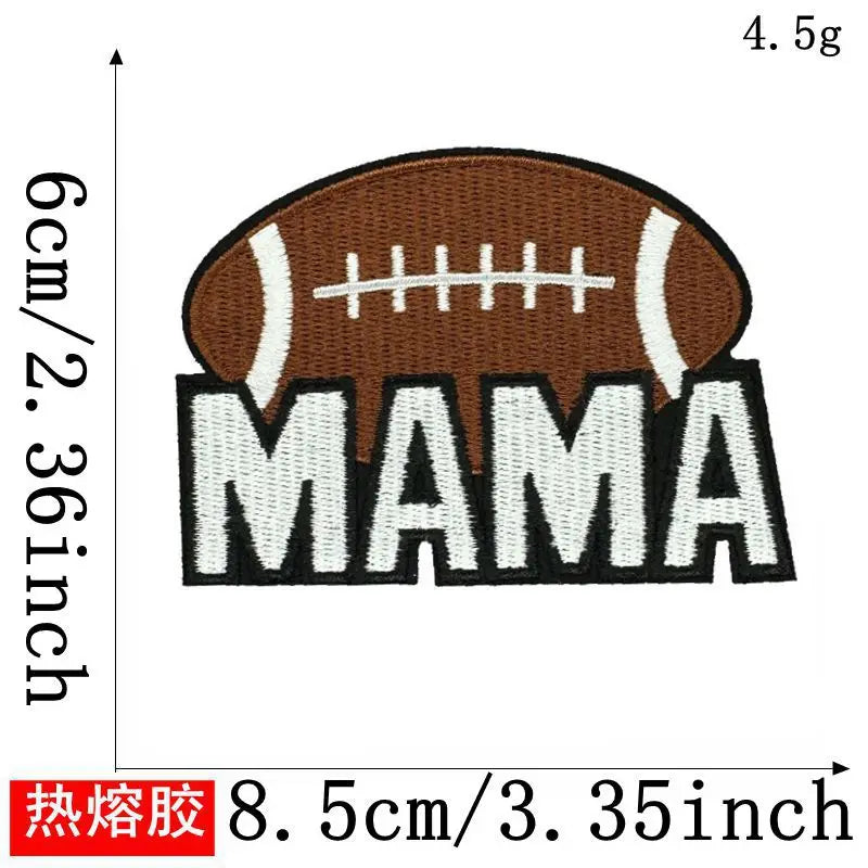 Wholesale Hat Personalization Small Embroidered Patches Game Day MAMA Trucker Hat Patches Iron on for Mama Women Backpacks