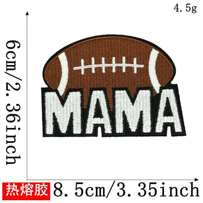 Wholesale Hat Personalization Small Embroidered Patches Game Day MAMA Trucker Hat Patches Iron on for Mama Women Backpacks