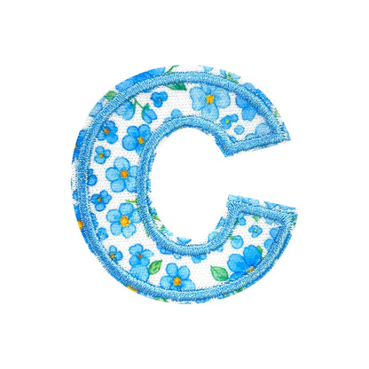 Floral Letter 5cm Patch Sets Easy-to-Use Iron-on Style