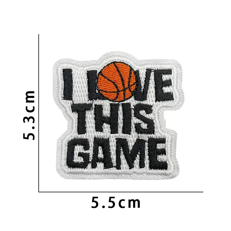 Wholesale Sport Basketball Iron-On Embroidery Patches