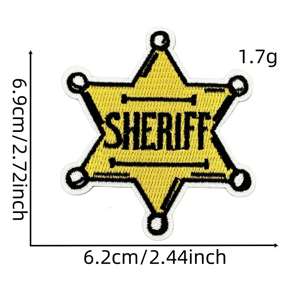 Western Style Iron-On Dolly Logo Design Badges Fabric Tucker Hat Clothing