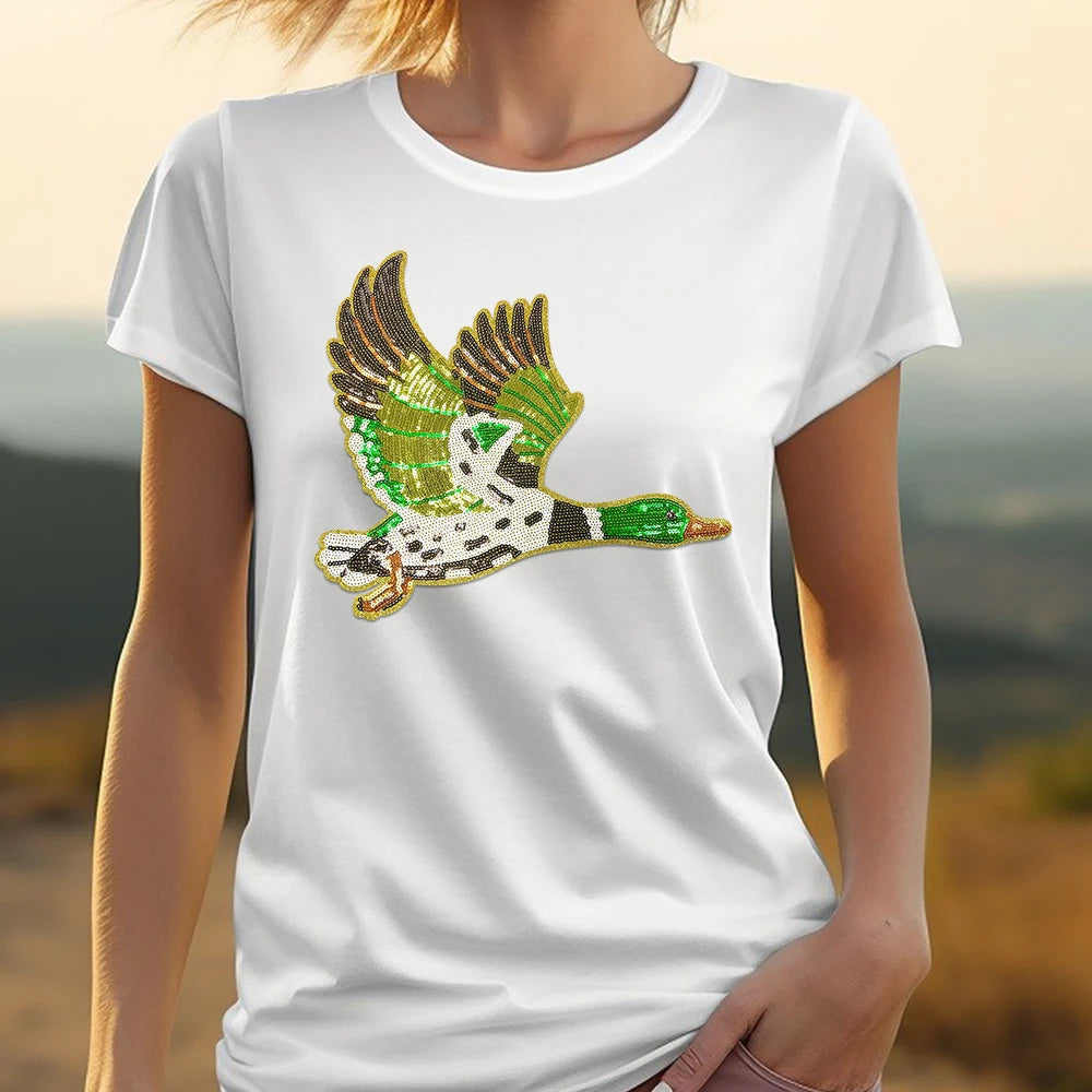 Duck big sequin patch