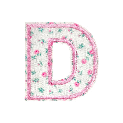 Floral Letter 5cm Patch Sets Easy-to-Use Iron-on Style