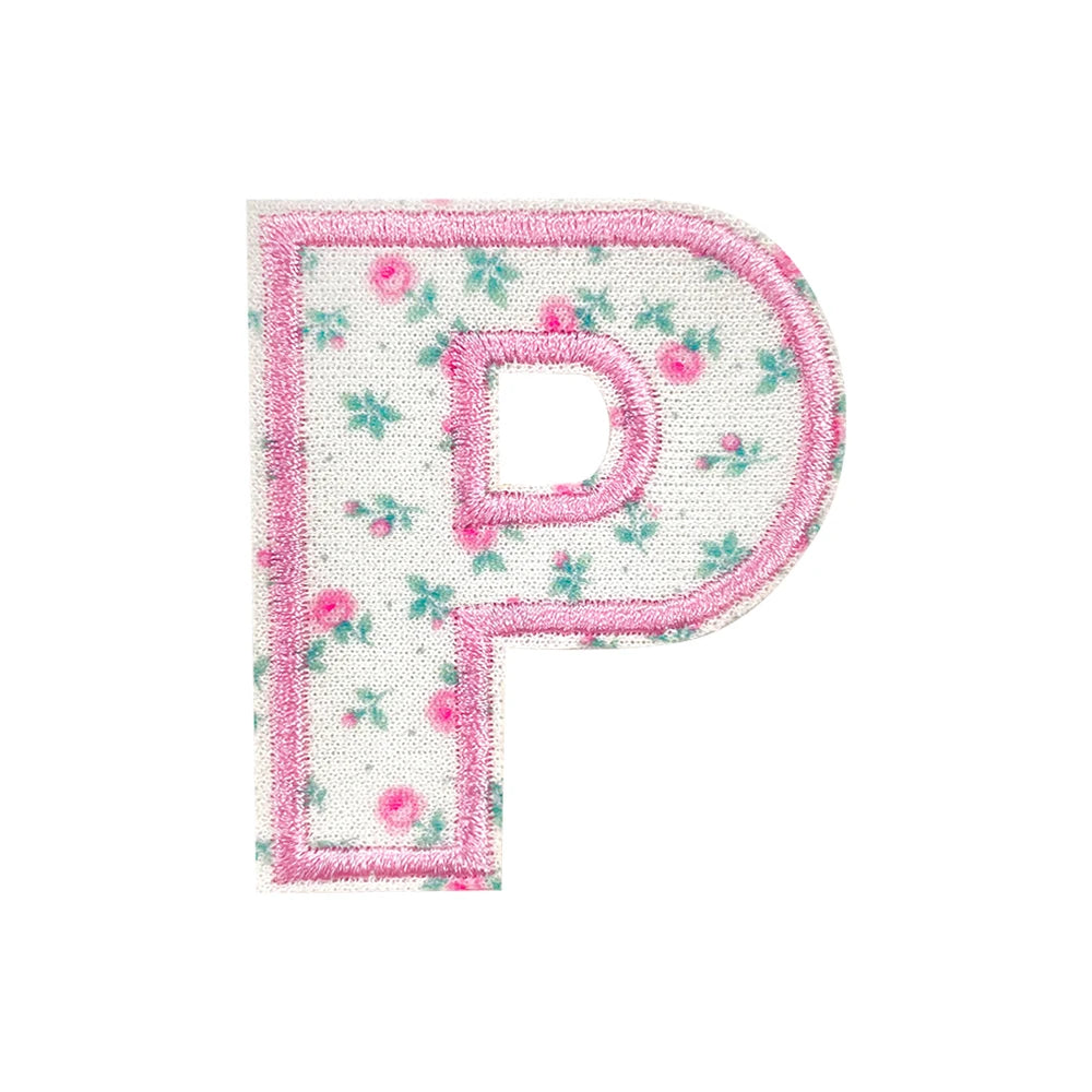 Floral Letter 5cm Patch Sets Easy-to-Use Iron-on Style