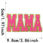 Colorful Cute Embroidered MOM Wifey Bow MAMA Patches Iron on for Clothes Jackets Makeup Bags Trucker Hats Mother's Day Gift DIY