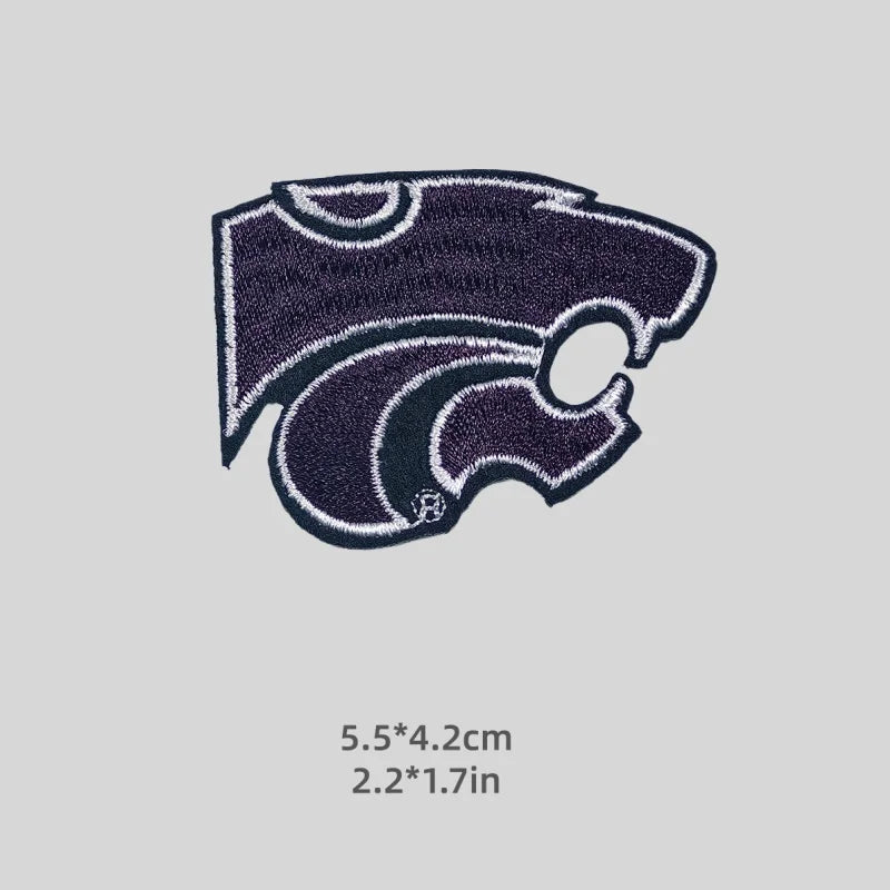 10 pcs NCAA Patches University and College Iron on Embroidery Patches for Cap