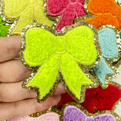 Chenille Bow  Patches