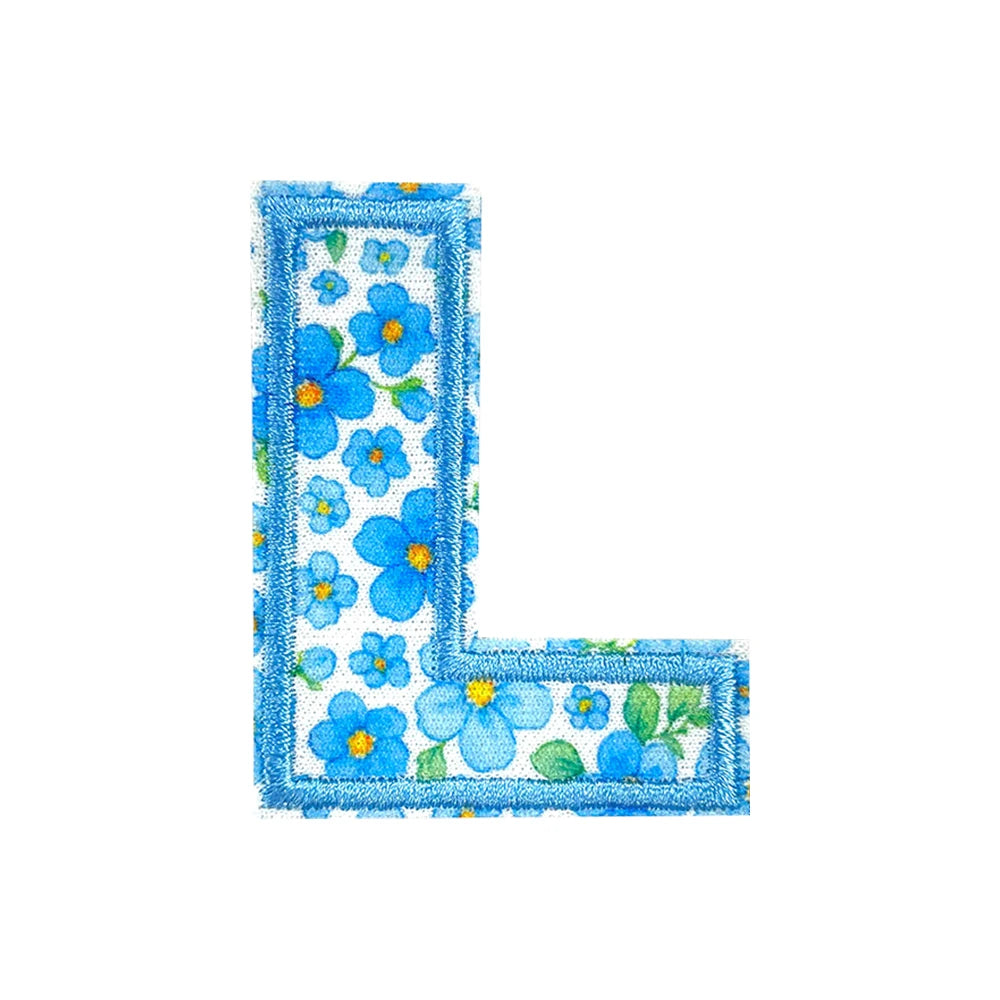 Floral Letter 5cm Patch Sets Easy-to-Use Iron-on Style