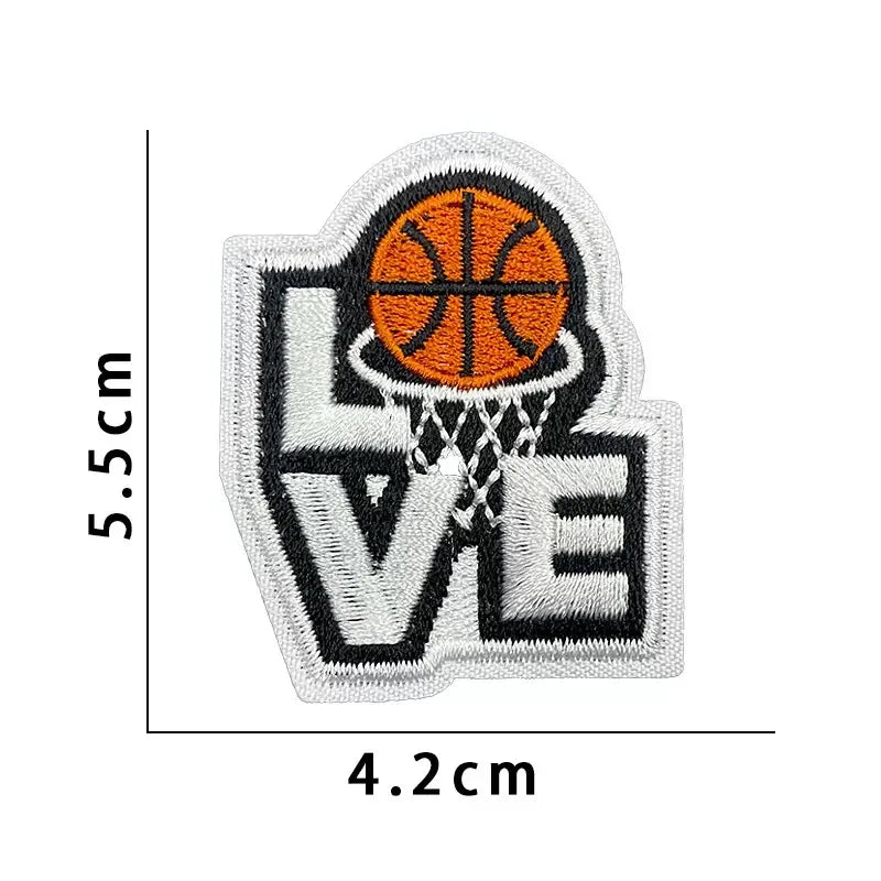 Wholesale Sport Basketball Iron-On Embroidery Patches