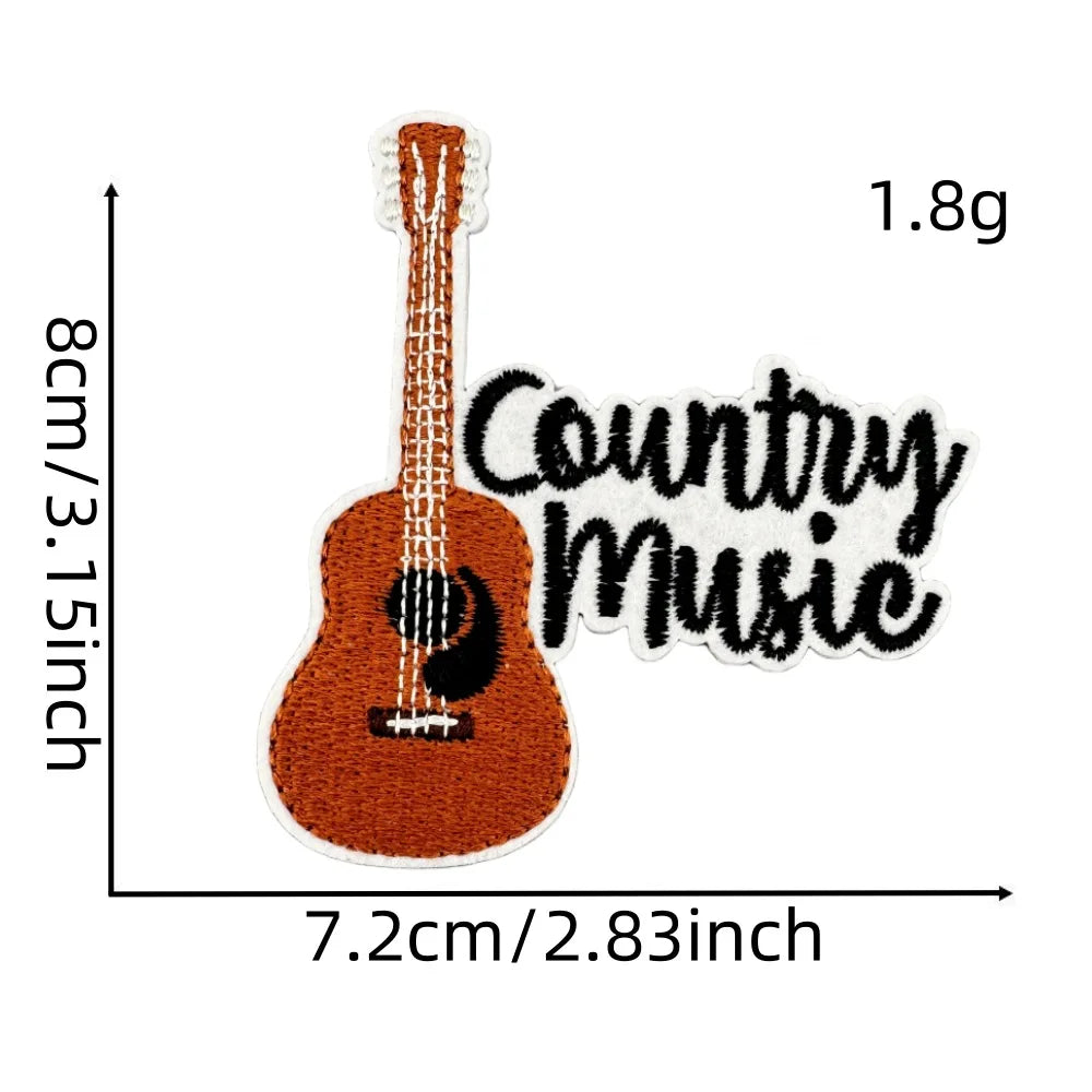 Western Style Iron-On Dolly Logo Design Badges Fabric Tucker Hat Clothing