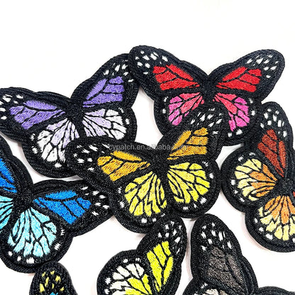 Colorful Butterfly Embroidered Patches Set