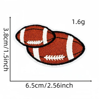 3 pcs Football Patches Hats Iron-On with Love for Football