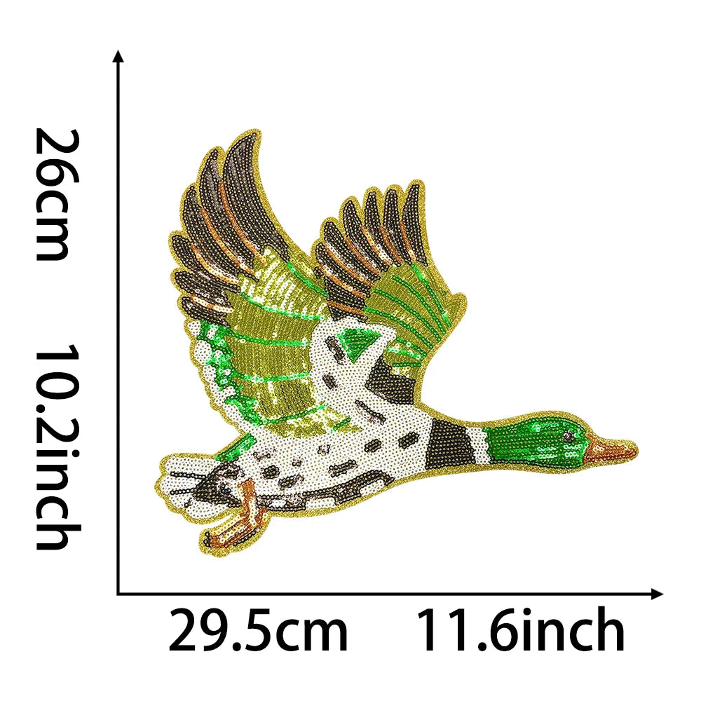 Duck big sequin patch