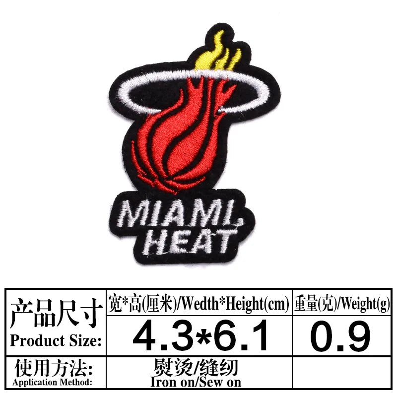 Basketball Team Patch Heat Press Sports Basketball Club logo Iron on Patches for Basketball