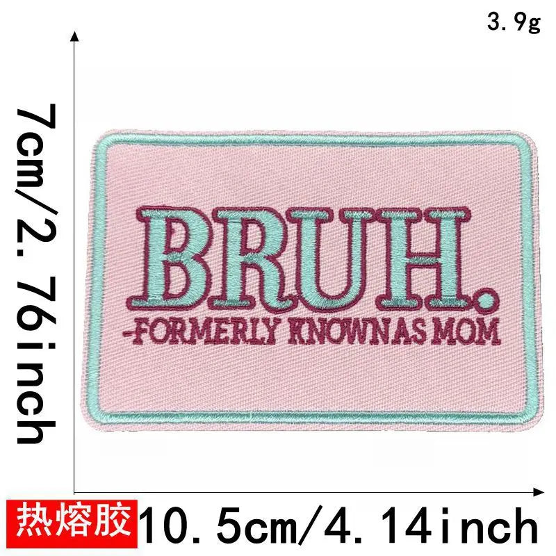 Wholesale Hat Personalization Small Embroidered Patches Game Day MAMA Trucker Hat Patches Iron on for Mama Women Backpacks