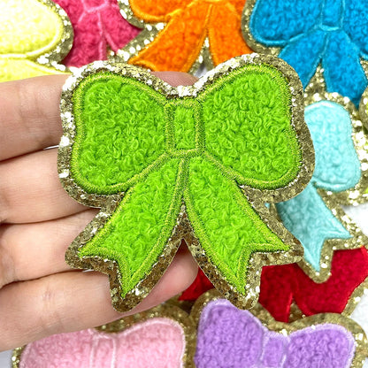Chenille Bow  Patches