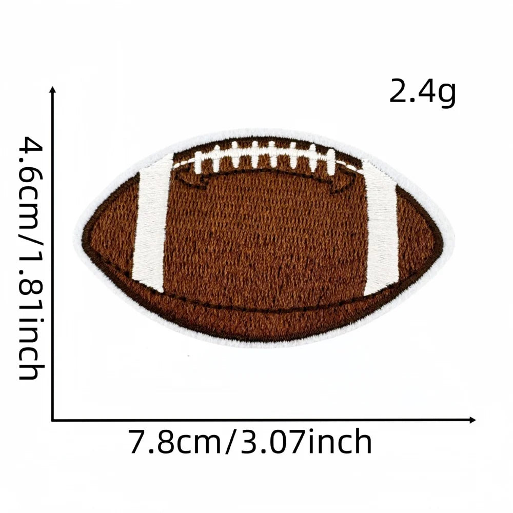 3 pcs Football Patches Hats Iron-On with Love for Football